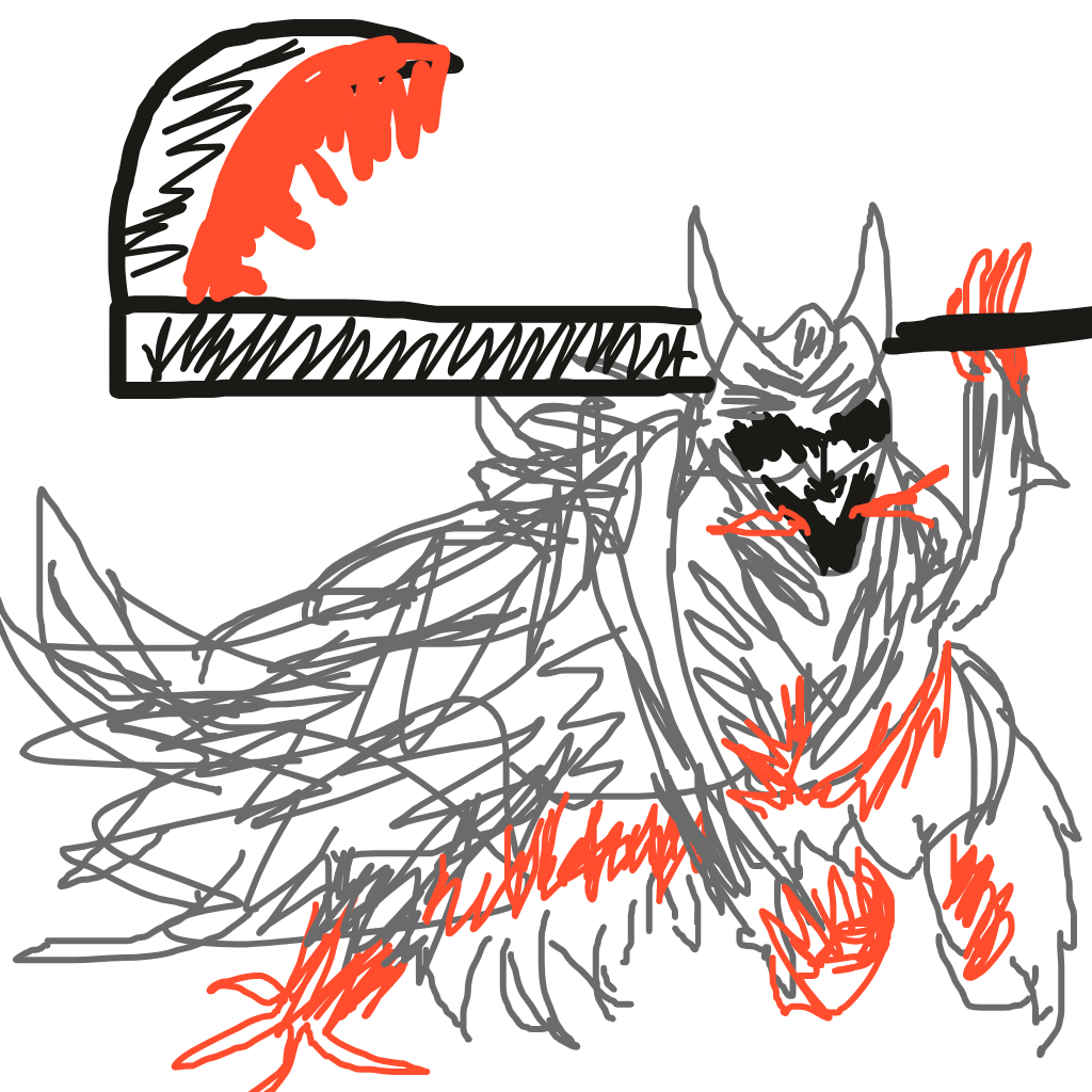 Drawing of Jabberwock Hunter Vorpal
