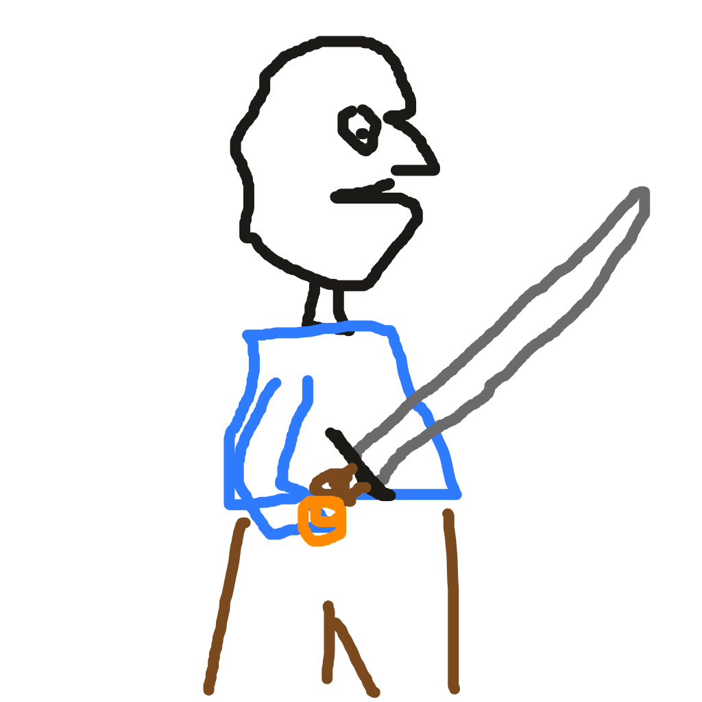 Drawing of Bobby The Sword