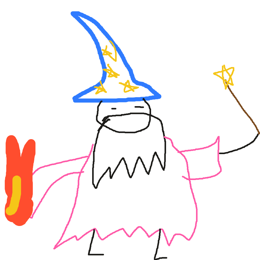 Drawing of wizrd