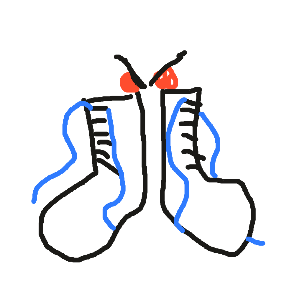 Drawing of Loose Laces