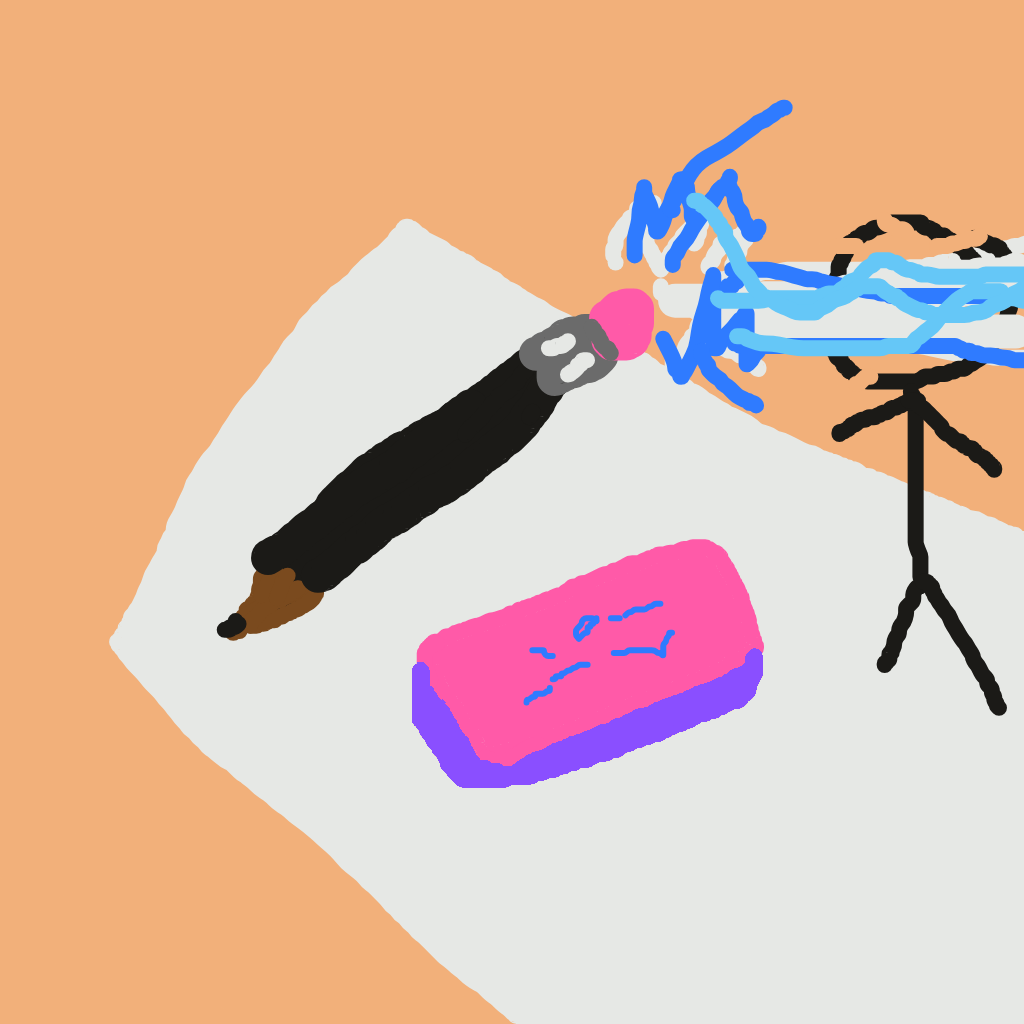 Drawing of A literal eraser