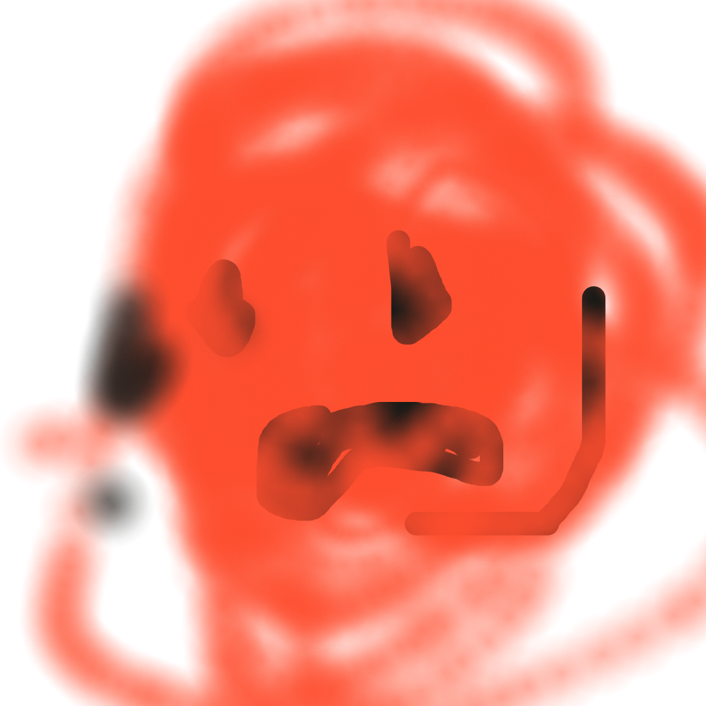 Drawing of mr red mist guy