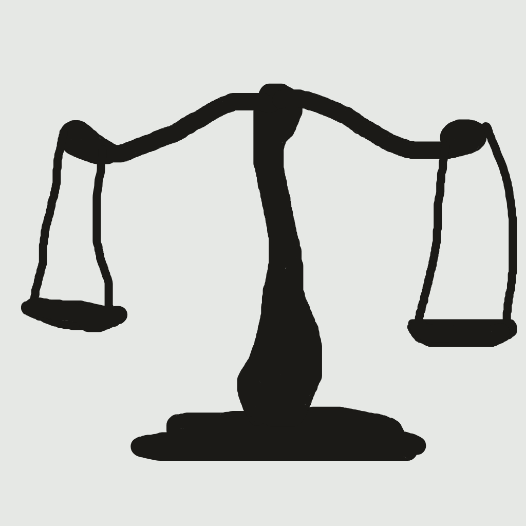 Drawing of equals sign