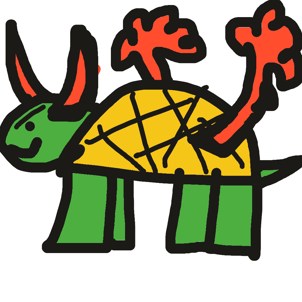 Drawing of Evel turtlè