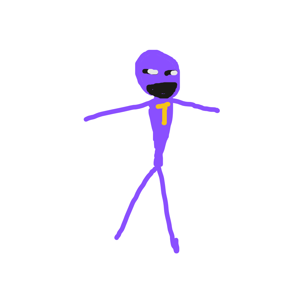 Drawing of Purple Guy