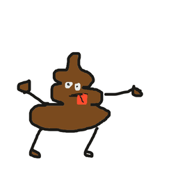 Drawing of Poopie Guy, a user-created fighter in Drawn to Battle