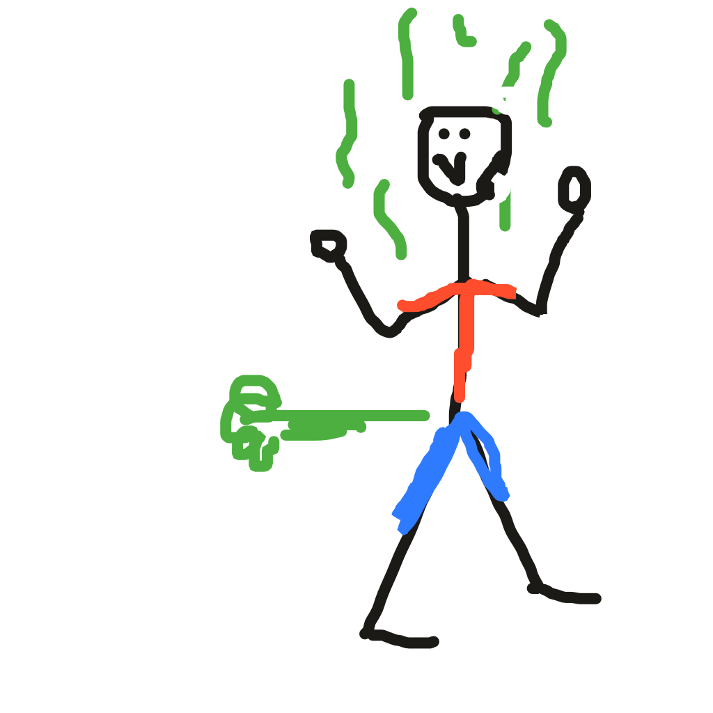 Drawing of Stinky Guy, a Drawn to Battle fighter