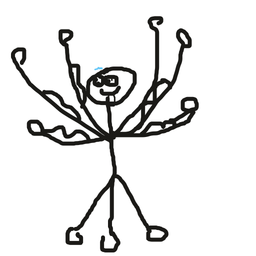 Drawing of articulations heck yea, a user-created fighter in Drawn to Battle