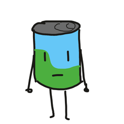 Drawing of dum soda guy (real og👀), a user-created fighter in Drawn to Battle