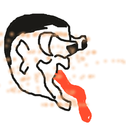 Drawing of Tongue Man, a user-created fighter in Drawn to Battle