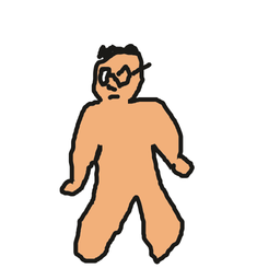 Drawing of Nerd, a user-created fighter in Drawn to Battle
