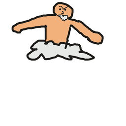 Drawing of Minor pagan deity, a user-created fighter in Drawn to Battle