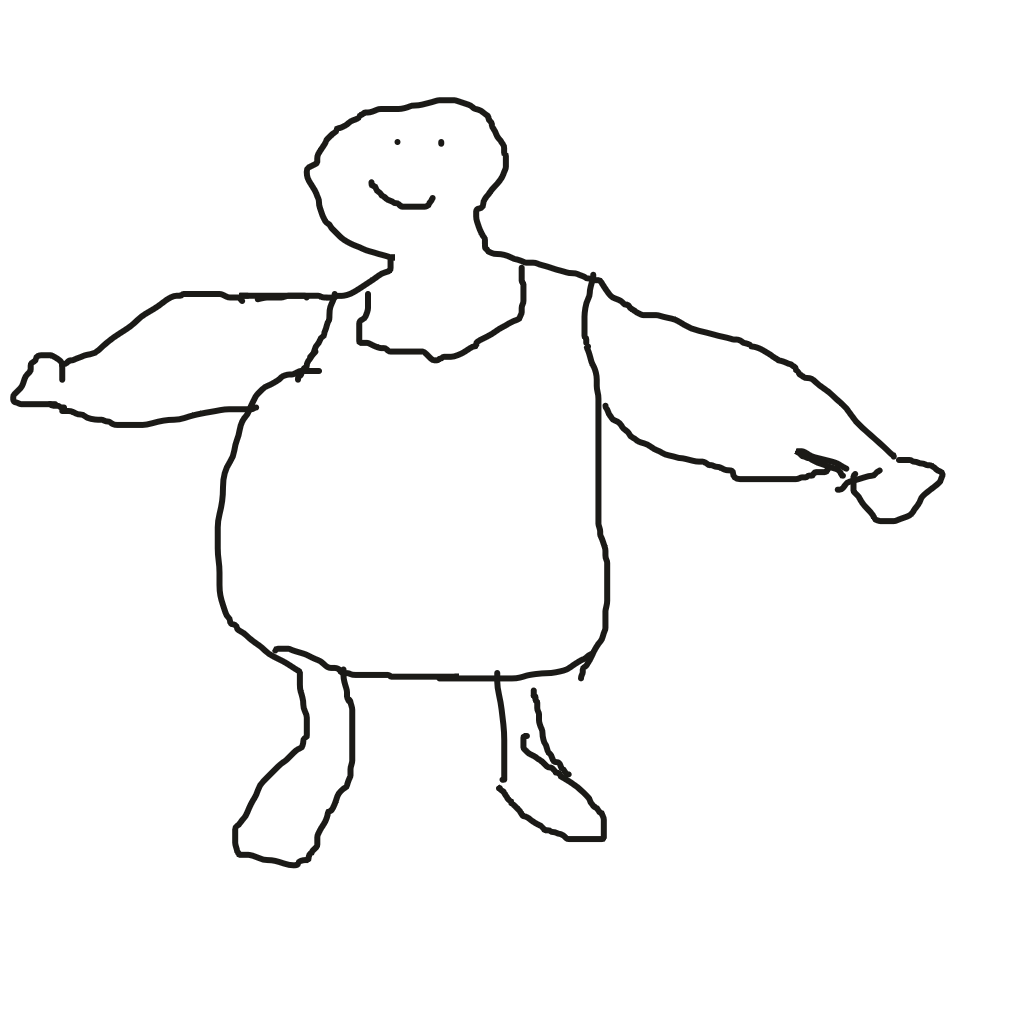 Drawing of a proper lad, a Drawn to Battle fighter