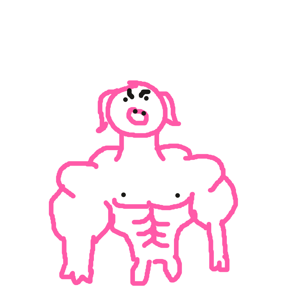 Drawing of Super Oink, a Drawn to Battle fighter