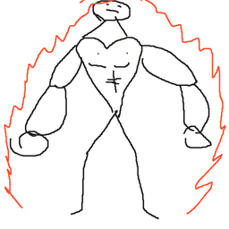 Drawing of Nameless Duelist, a user-created fighter in Drawn to Battle