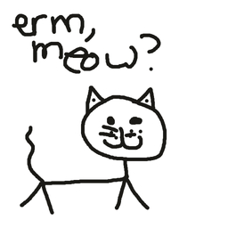 Drawing of Erm, meow?, a user-created fighter in Drawn to Battle