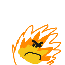 Drawing of living fire
