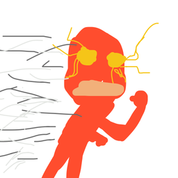 Drawing of Speedster bob, a user-created fighter in Drawn to Battle