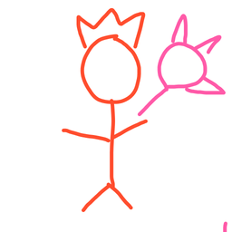 Drawing of T, a user-created fighter in Drawn to Battle