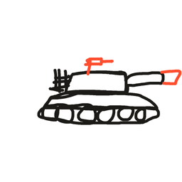 Drawing of Nameless Scribble, a user-created fighter in Drawn to Battle