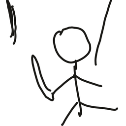 Drawing of Nameless Scribble, a user-created fighter in Drawn to Battle
