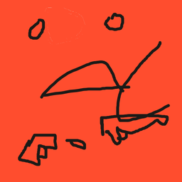 Drawing of dragon w gunn, a user-created fighter in Drawn to Battle