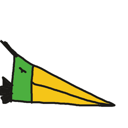 Drawing of Green Bird, a user-created fighter in Drawn to Battle