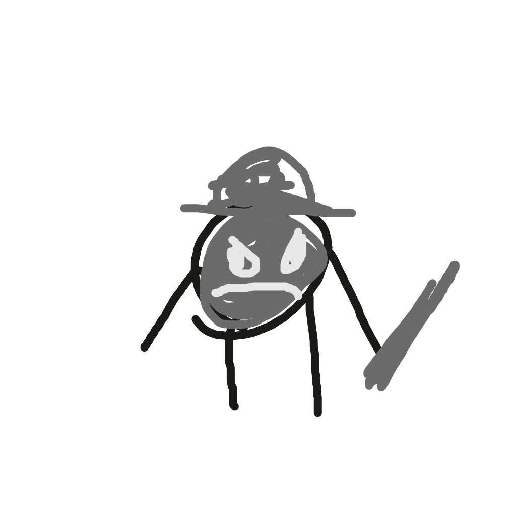 Drawing of t, a Drawn to Battle fighter