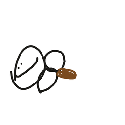 Drawing of man that poops