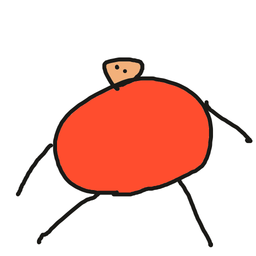 Drawing of hungry gamer