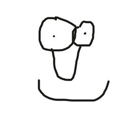 Drawing of Nameless Scribble, a user-created fighter in Drawn to Battle