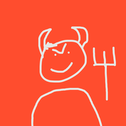 Drawing of the devil, a user-created fighter in Drawn to Battle