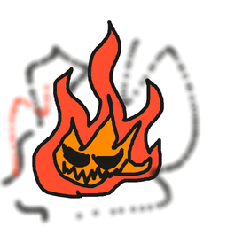 Drawing of Nameless Scribble, a user-created fighter in Drawn to Battle