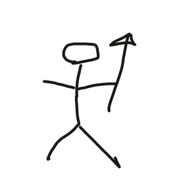 Drawing of Nameless Scribble, a user-created fighter in Drawn to Battle