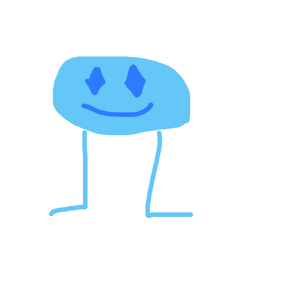 Drawing of Blue Thing, a Drawn to Battle fighter