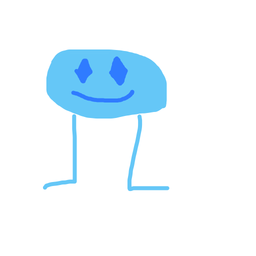 Drawing of Blue Thing, a user-created fighter in Drawn to Battle