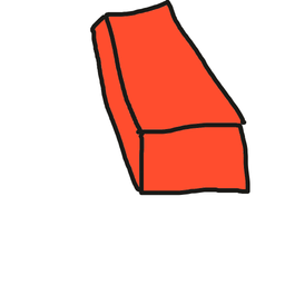 Drawing of brick, a user-created fighter in Drawn to Battle