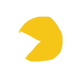 Drawing of pacman, a user-created fighter in Drawn to Battle