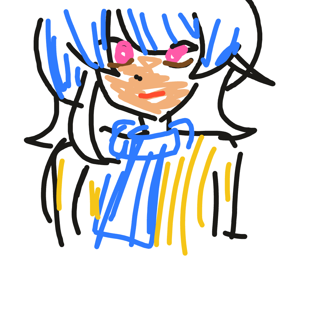 Drawing of Girly, a Drawn to Battle fighter