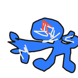 Drawing of Auranger, a user-created fighter in Drawn to Battle