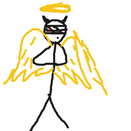 Drawing of Seraphim, a user-created fighter in Drawn to Battle